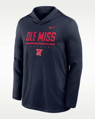 Ole Miss Sideline Men's Nike Dri-FIT College Long-Sleeve Hooded